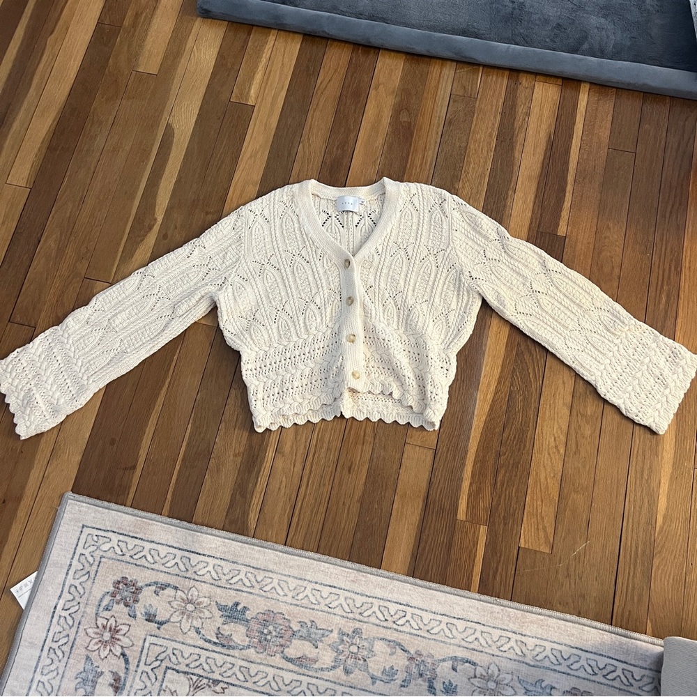 Lush Cream Women's Cardigan Sweater